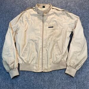 Vintage Members Only Cafe Racer Jacket Mens 42 Large Tan Europe Craft Hong Kong